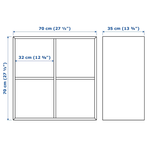 Eket glass door on kallax store